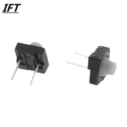 50pcs/lot Free shopping 8*8*5.5MM 2PIN G77 Conductive Silicone Soundless Tactile Tact Push Button Micro Switch Self-reset