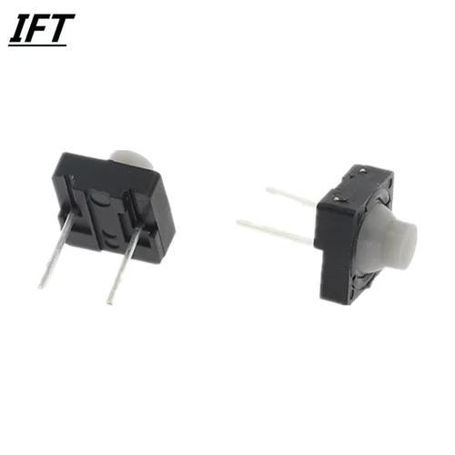 Imagen 1 del producto Microinterruptor de silicona conductora G77, botón táctil sin sonido, reinicio automático, 2 pines, 8x8x5,5 MM, 50 unidades por lote