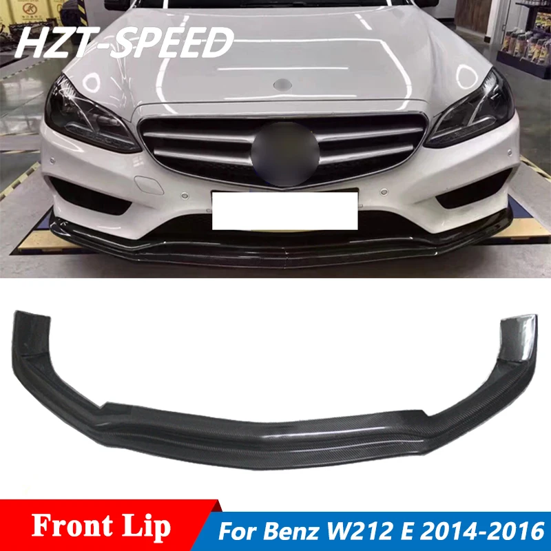 

FD Style Carbon Fiber Front Bumper Lip Spoiler Trim For Mercedes-Benz W212 E200 E260 E300 Sporty Model 4 Doors 2014-2016