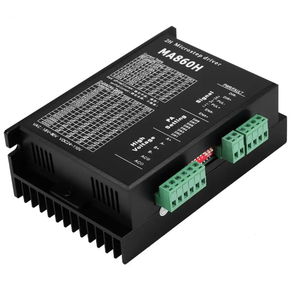 Modulo Controller Driver motore passo-passo MA860H 1Pc 18-80V ca/24-110V cc 7.2A per modulo di controllo motore passo-passo motore 2 fasi 86