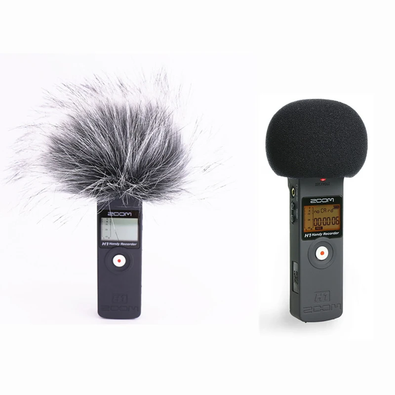 Furry Microphone Windscreen for Zoom H1 H1N Handy WindShield Windscreen Muff for Zoom H1 H1N Accessories Cover Noise Cancelling