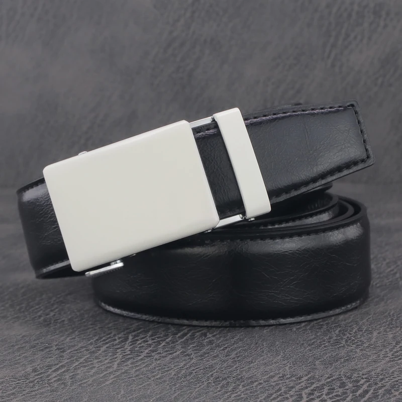 

New Style Black Automatic Buckle Designer Belts Men's Famous Brand Fashion Belts High Quality Croskin Ceinture Homme