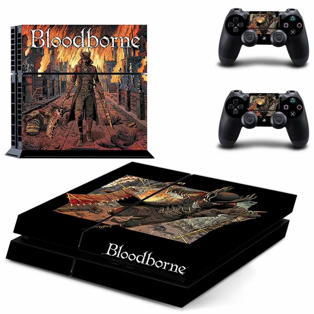 Game Bloodborne PS4 Stickers Play station 4 Skin PS 4 Sticker Decal Cover For PlayStation 4 PS4 Console & Controller Skins Vinyl