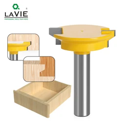 LAVIE 12mm 1/2” shank Straight Drawer Molding Router Bit Drawer Lock Tenon Knife Plug Wood Milling Cutter Door Woodworking Tool