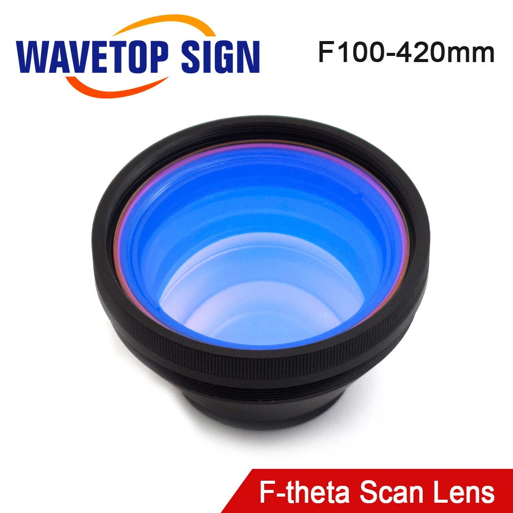 

WaveTopSign 1064nm F-theta Scan Lens Field Lens Focal length 63-420mm Scan Field 50×50-300×300 for YAG Fiber Laser Galvo System