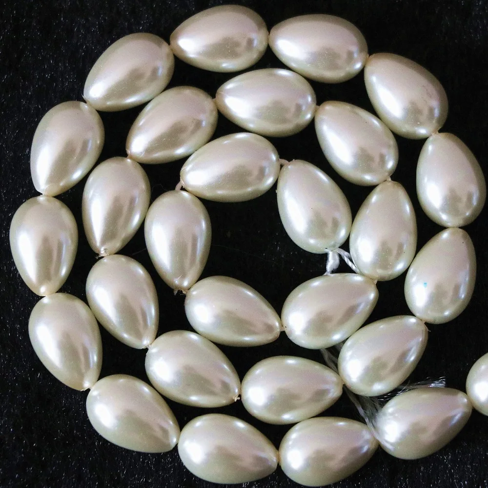 wholesale high quality Accessories Pearl Water Droplets Shape Imitation Pearls Straight Beads For Jewelry Making DIY Bracelet