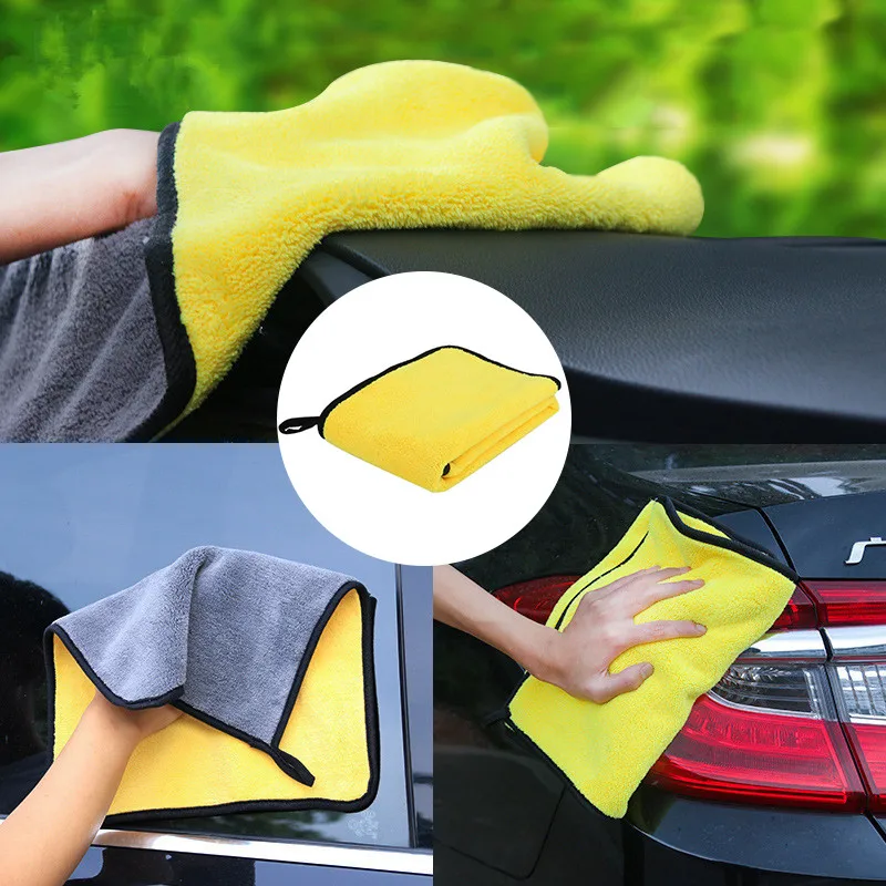 30*30/40CM Car Wash Microfiber Towel Car Cleaning Drying Cloth Hemming Car Care Cloth Detailing Car Wash Towel For Car Auto Home