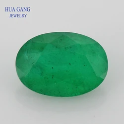 Synthetic Colombia Stone Oval Shape Green Synthetic Crystal&Glass Gems For Jewelry Making 2x3~13x18mm
