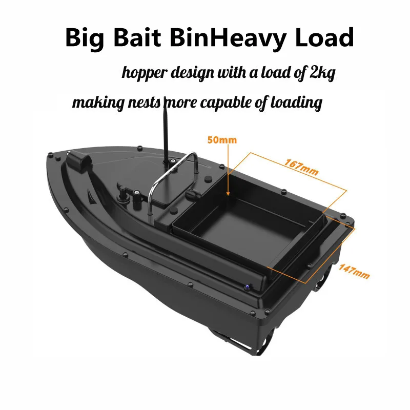 500M High-Speed Dual-Motor RC Bait Boat GPS Location Auto Return Fixed Speed Cruise 2KG Heavy Load Night Light RC Fishing Boat