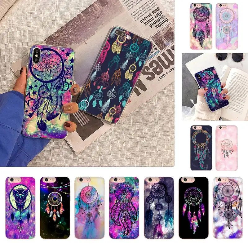 

Dream Catcher Watercolor Phone Case for iPhone 11 12 13 mini pro XS MAX 8 7 6 6S Plus X 5S SE 2020 XR case