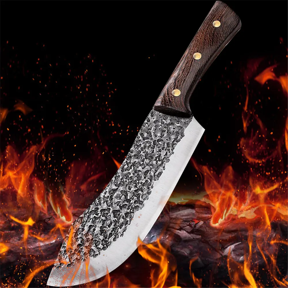 Forged slaughter Boning Knife skinning fish Kitchen knife slaughter pigs sheep fish manual stainless steel pork meat cleaver