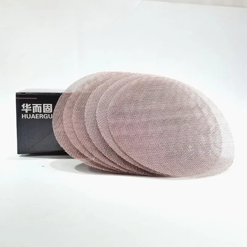 10pcs 5/6 inch Mesh Sanding Discs Hook & Loop Abrasive Dust Free Disc Anti-Blocking Sharp Grinding Sandpaper for Car Wood