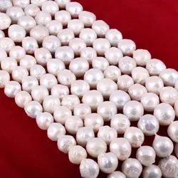 Natural Freshwater Pearl Beads High Quality 34cm Rice Shape Punch Loose Beads for DIY Elegant Necklace Bracelet Jewelry Making