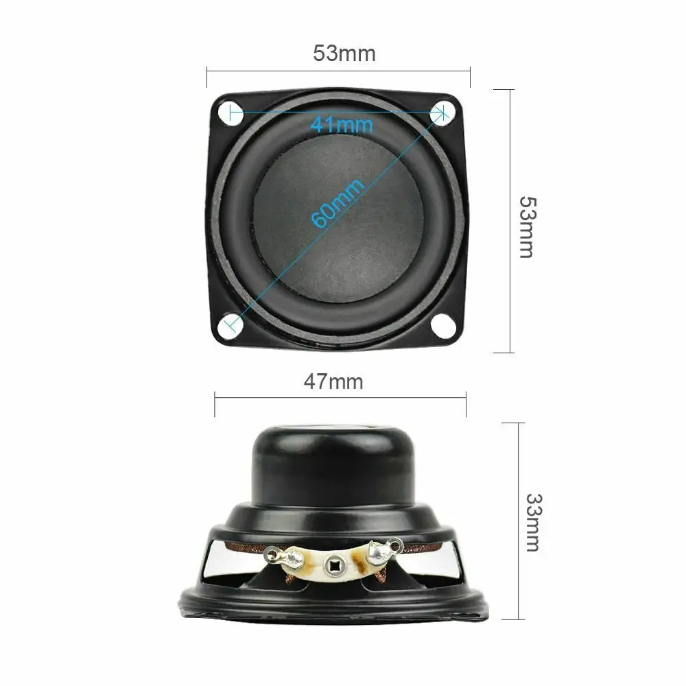 2Pcs 2 Inch Mini Audio Portable Speakers 4Ohm 10W Full Range Speaker DIY Home Theater Bluetooth Loudspeaker For JBL Charge 3