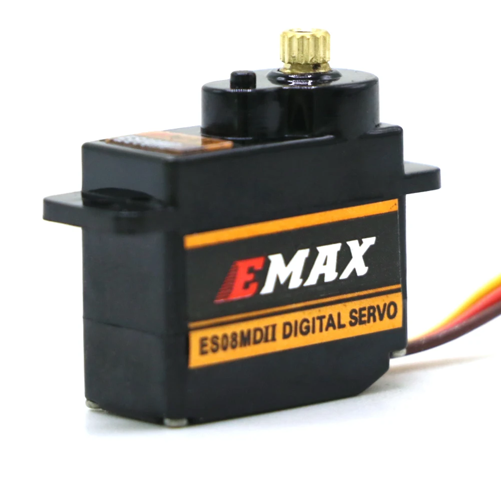 EMAX ES08MDII ES08MD II serwomechanizm cyfrowy 12g/ 1.6/2.0 kg.cm wysokiej prędkości Mini Metal Gear dla Model RC łodzi samochód robota