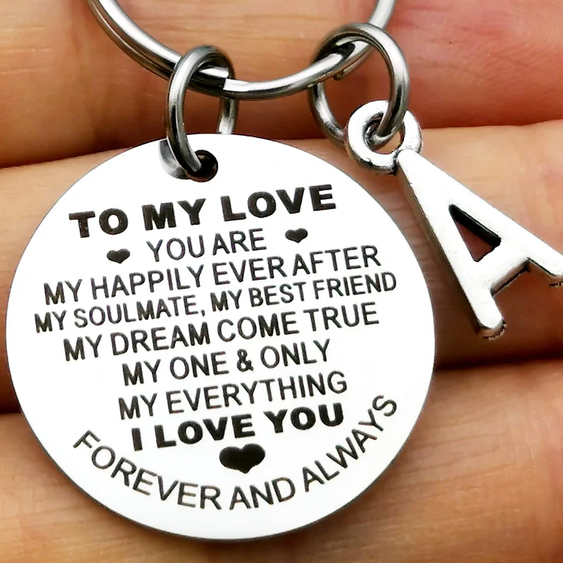 Anniversary Gifts for Him Her To My Love Keychain Gifts for Husband Wife Boyfriend Girlfriend Birthday Christmas Present