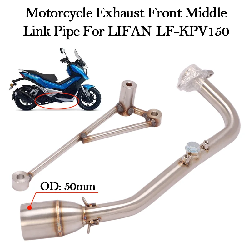 

Slip On For LIFAN LF-KPV150 Motorcycle Exhaust Modified Stainless steel Muffler Escape Moto Front Middle Connecting Link Pipe