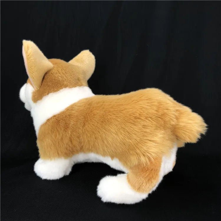 น่ารัก corgi สุนัขของเล่นตุ๊กตาการ์ตูนสุนัขยืนตุ๊กตานุ่มของเล่นคริสต์มาสของขวัญ w2849