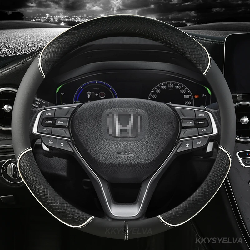 Microfiber Leather Car Steering Wheel Cover 38cm For Honda Accord City CRV BRV Mobilio Jazz Odyssey Vezel Stream CRZ