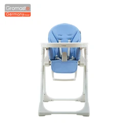 Silla de comedor plegable de PU para niños, asiento portátil de altura ajustable con bandeja de comida