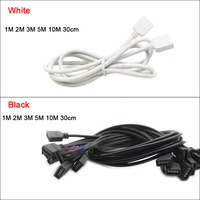 1pcs 1M 2M 3M 5M 10M 30cm White/Black 4 Pin RGB led Extension Cable connector cord Wire for 3528 5050 SMD RGB LED light Strip