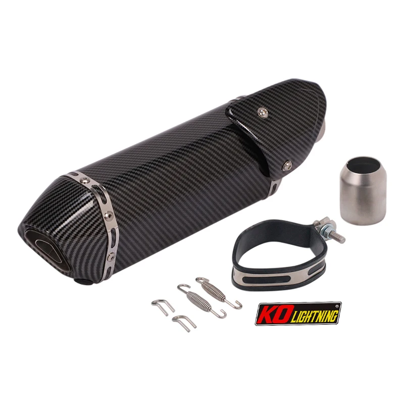 

51mm Diameter Exhaust Muffler Tail Pipe With Removable DB Killer Modified 370mm Stainless Steel Silencer System Universal