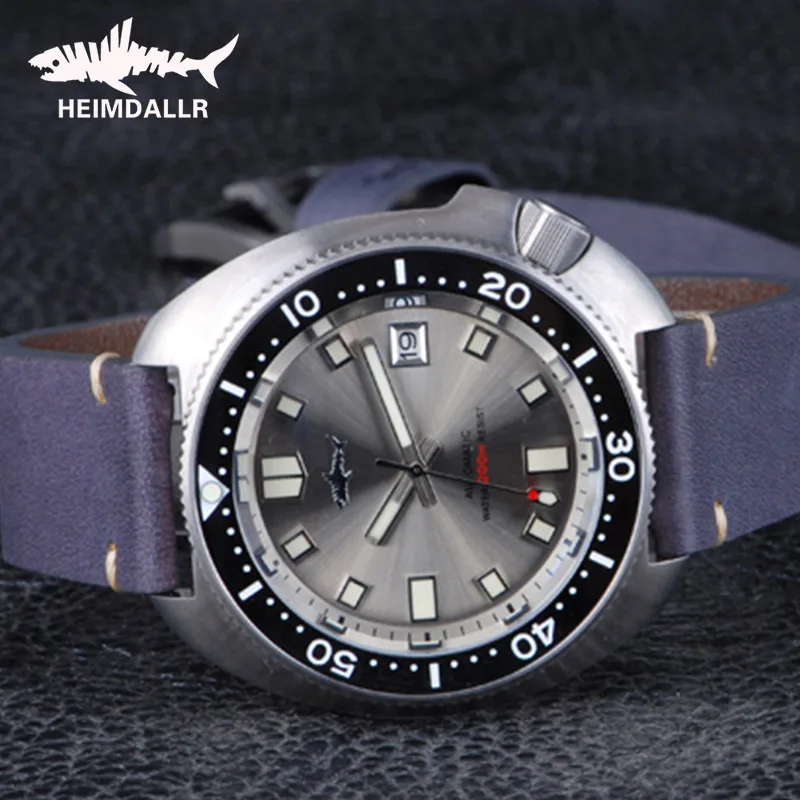 Heimdallr Titanium Turtle Men Watch NH35 Movement Ceramic Bezel 200M Water Resistance Automatic Mechanical Dive Watch for Men