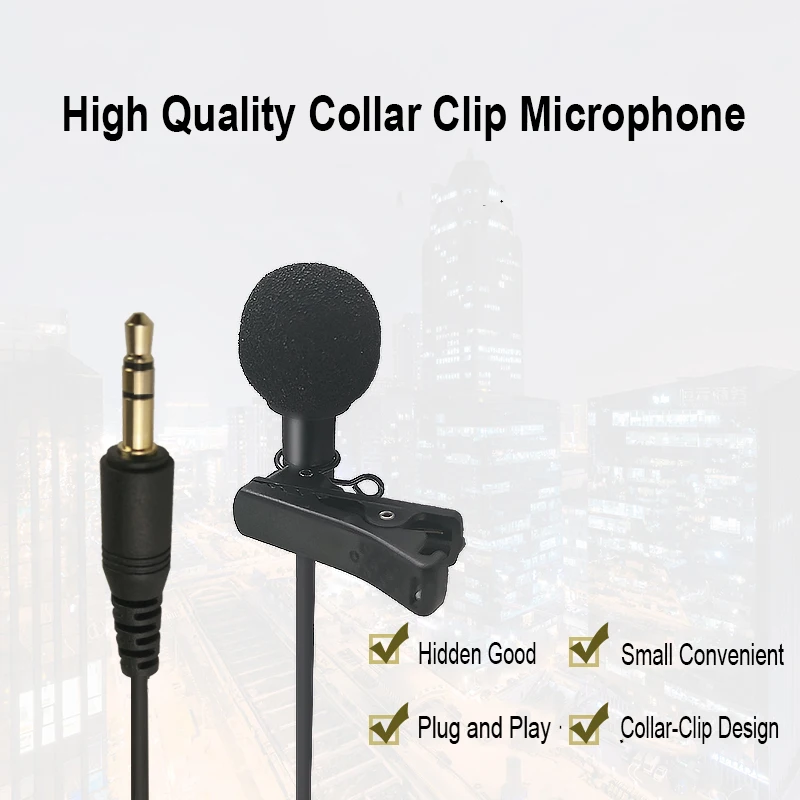 Canfon Omnidirectional Lavalier Condenser Microphone Compatible for RODE Wireless GO 2.4G Wireless System