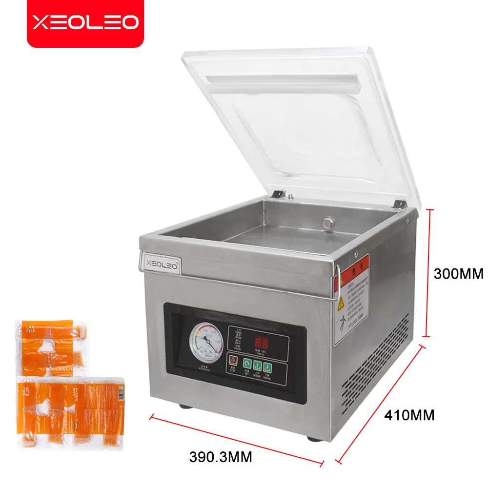 XEOLEO Vacuum packaging machine 1 kpa Table plastic bags sealer vacuum sealer machine Food packaging for Nut Fruit Meat 220V