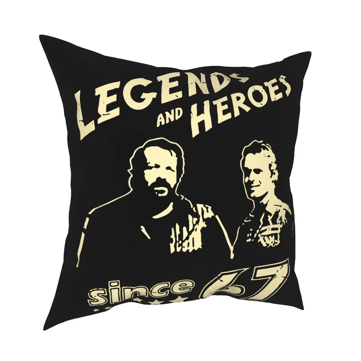 Bud Spencer Legends And Hero Since 67 Pillow Case Home Decor Terence Hill Cushion Cover Throw Pillow for Sofa Polyester