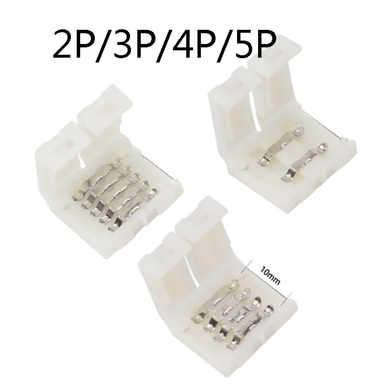 5pcs/lot  2pin 3pin 4pin 5pin pins led connector Clip, for 5050 3528 3014 WS2812b LED single color/ RGB RGBW RGBWW Strip light
