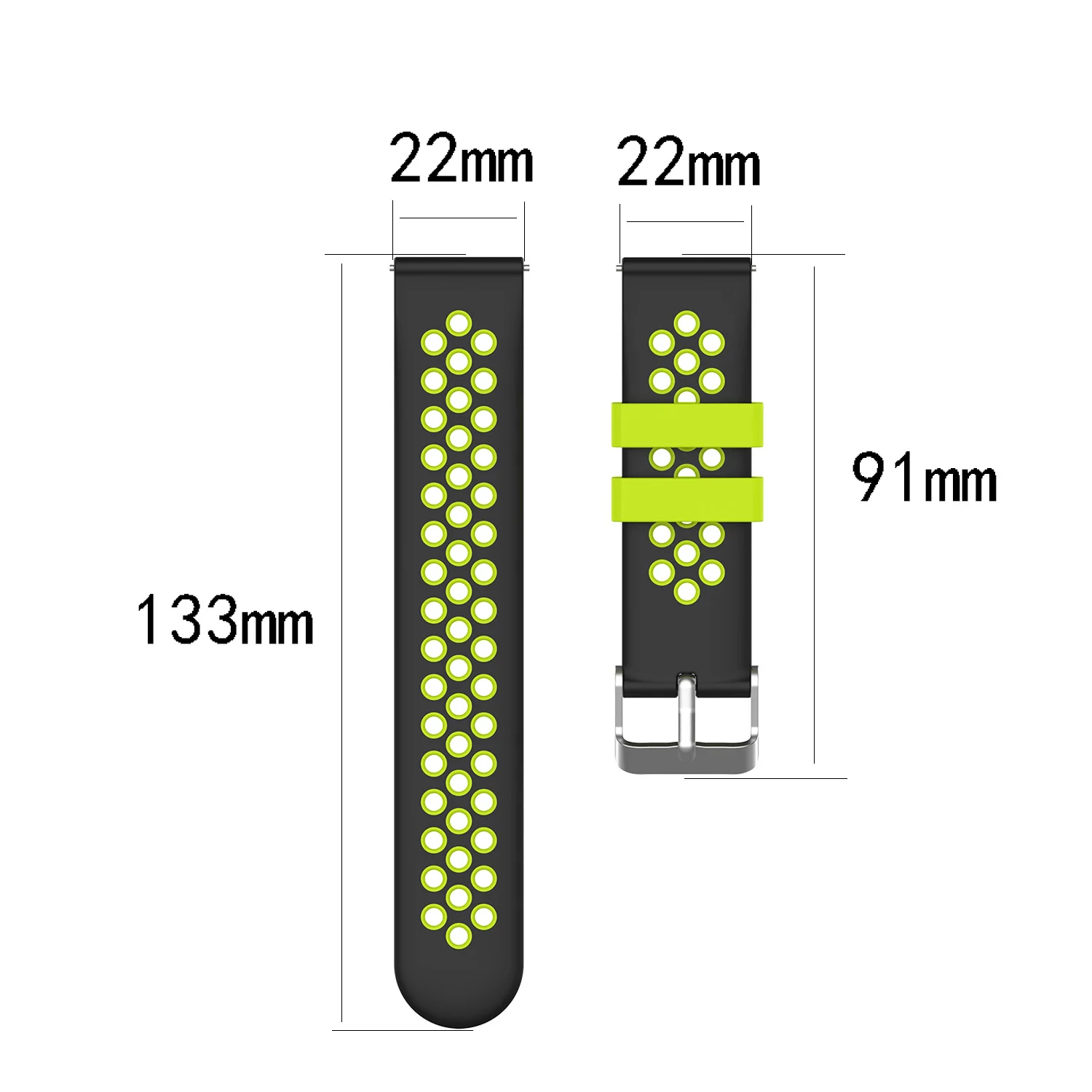 Silicone Watchband 22mm Strap For Huawei Watch 3 / 3 Pro Smartwatch Replacement Dual Colour Sport Wristband Bracelet Accessories