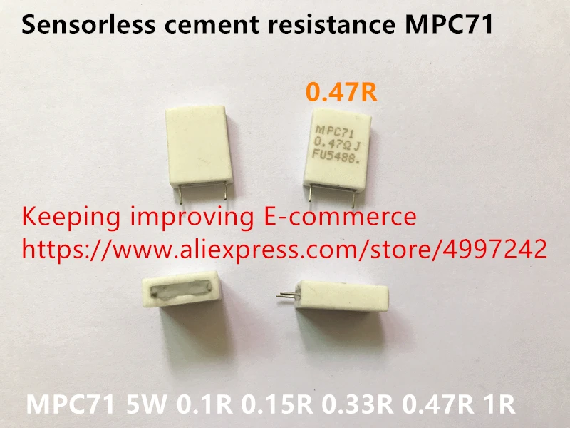 Original neue 100% Japan import sensorlose zement widerstand MPC71 5W 0,1 R 0,15 R 0,33 R 0,47 R 1R (Inductor)