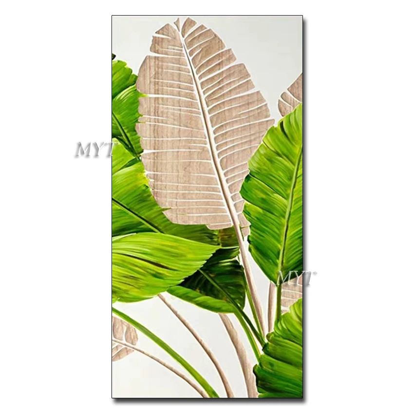 Special Offer New Paint By Coloring By Numbers Banana Leaf Decoration Canvas Wall Art Handmade Painting On Modern 