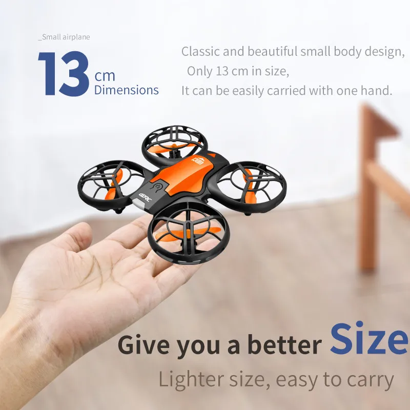 New V8 Mini Drone 4K 1080P HD Camera WiFi Fpv Air Pressure Altitude Hold Black Quadcopter RC Drone Toy