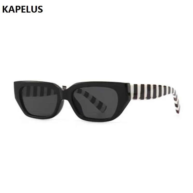 

2023 Vintage small square frame sunglasses for women Black frame zebra leg fashion glasses Outdoor recreation sunshade mirror fo