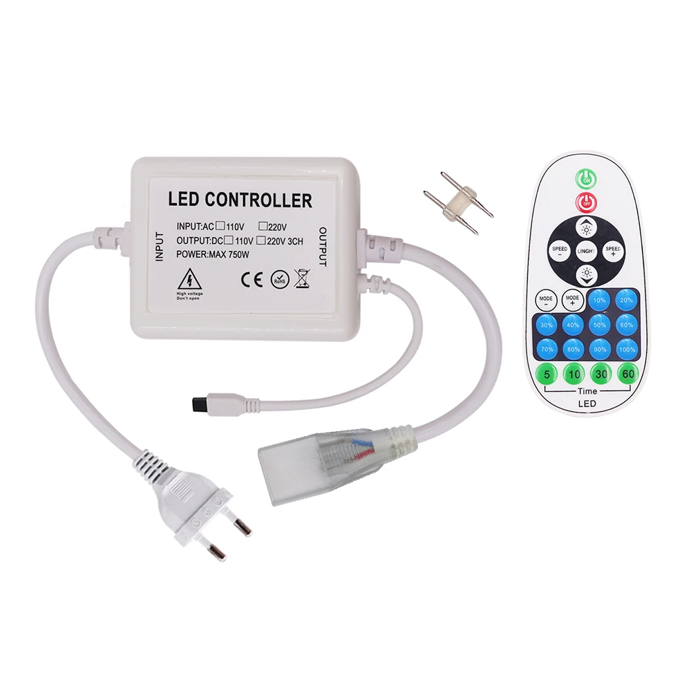 US 110V EU AU UK 220V 750W Controller dimmer monocolore per 2835 LED Strip Neon Light