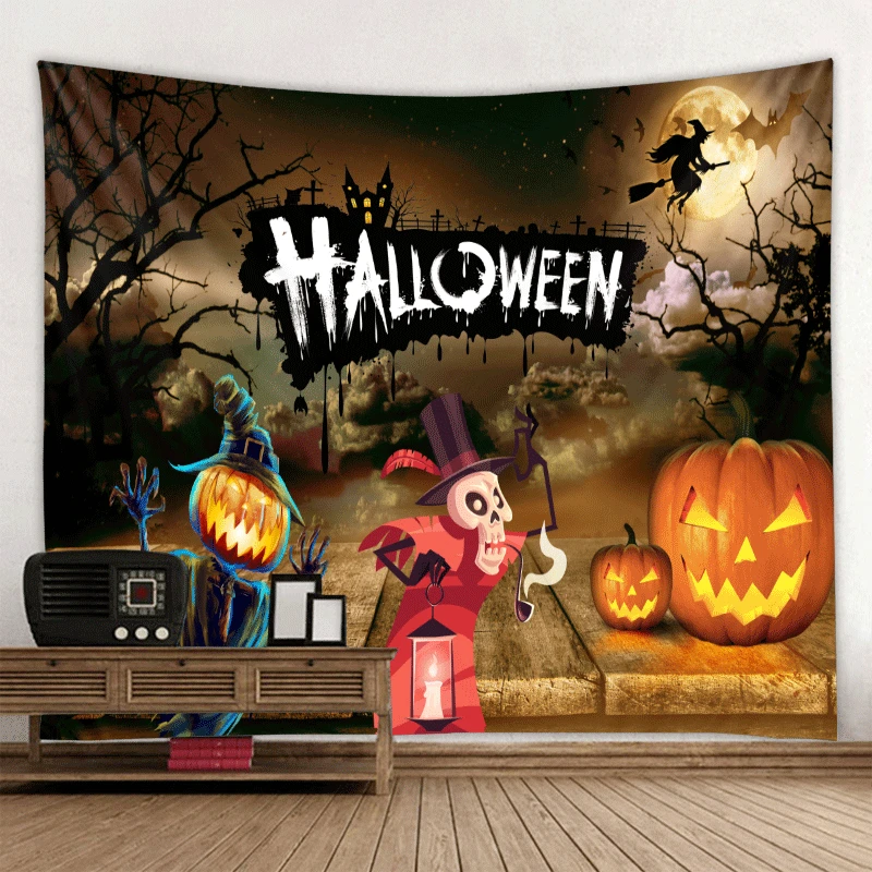 Halloween 3D Printing Tapestrying funny Rectangular Home Decor Wall Hanging Halloween Party wall hanging style-5