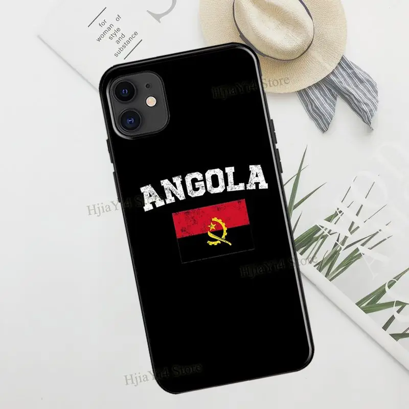 Angola Flag Case For iPhone 11 14 13 Pro Max SE 2020 6S 8 7 Plus X XR XS Max 12 Pro Max mini Phone Cover