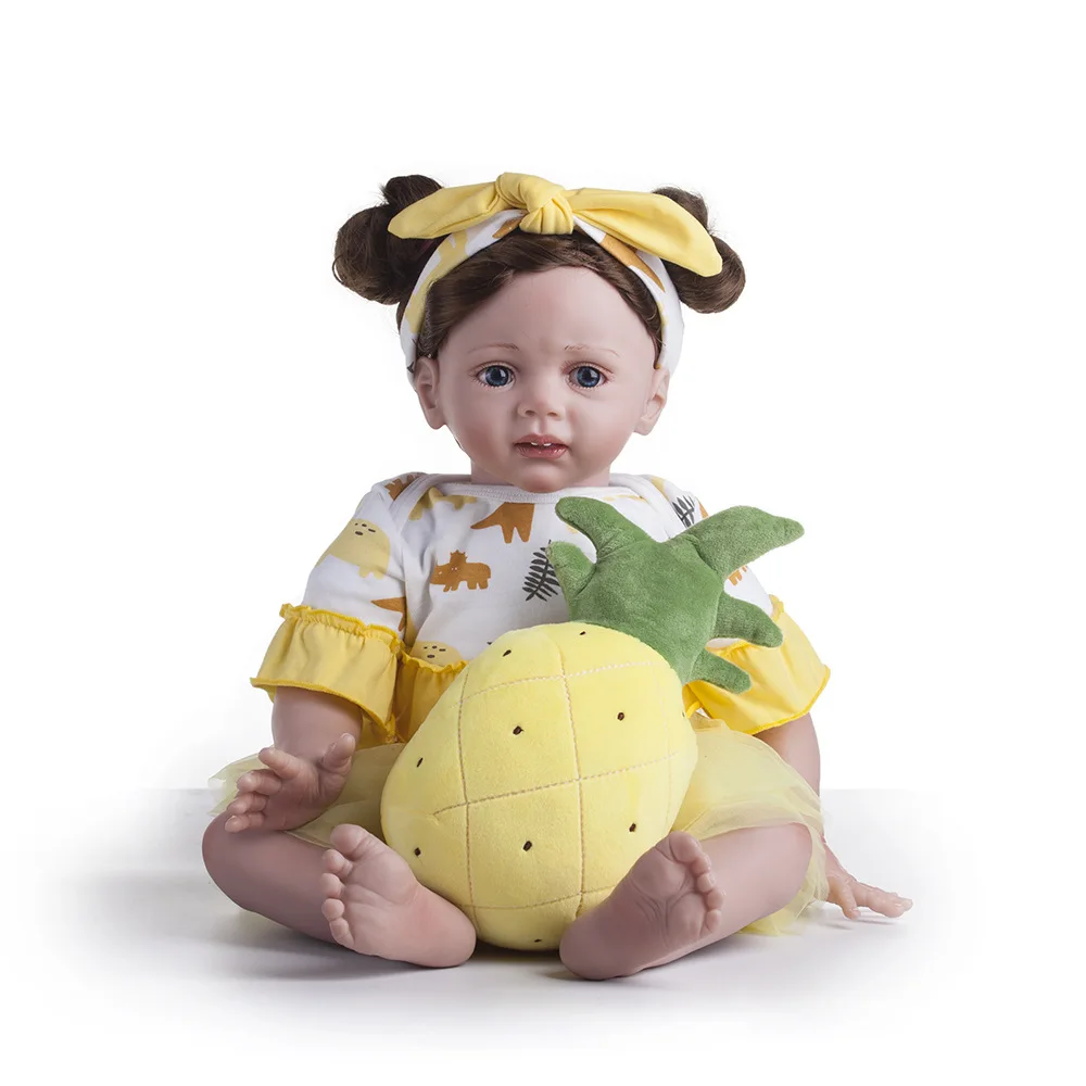 60cm Silicone Vinyl Reborn Baby Doll Toy For Girl Exquisite Princess Toddler  Babies Child Birthday Gift Play House Toy