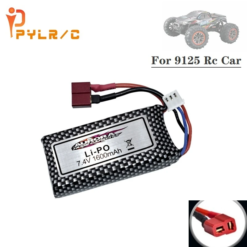 

1 шт. Оригинальный аккумулятор для пульта дистанционного управления 9125 Rc автомобильные запасные части 7,4 В 1600 мАч Lipo батарея XLH 9125 батарея 1600 мАч 7,4 В