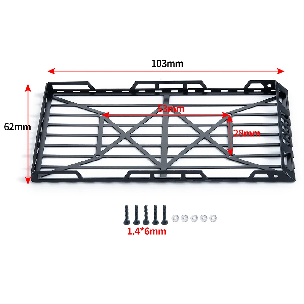 AXSPEED Metal Roof Rack Luggage Carrier Elastic Net for Axial SCX24 AXI00002 1/24 RC Crawler Car Decoration Accessories Parts