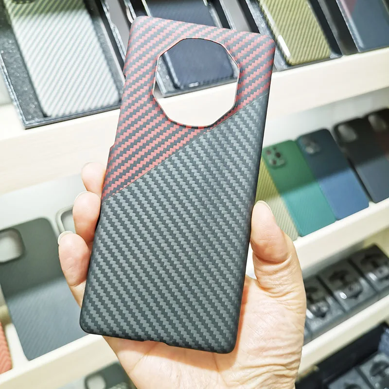 CF Skin Carbon fiber phone case For HUAWEI Mate40 RS Super light, thin, high strength protective shell Aramid fiber material