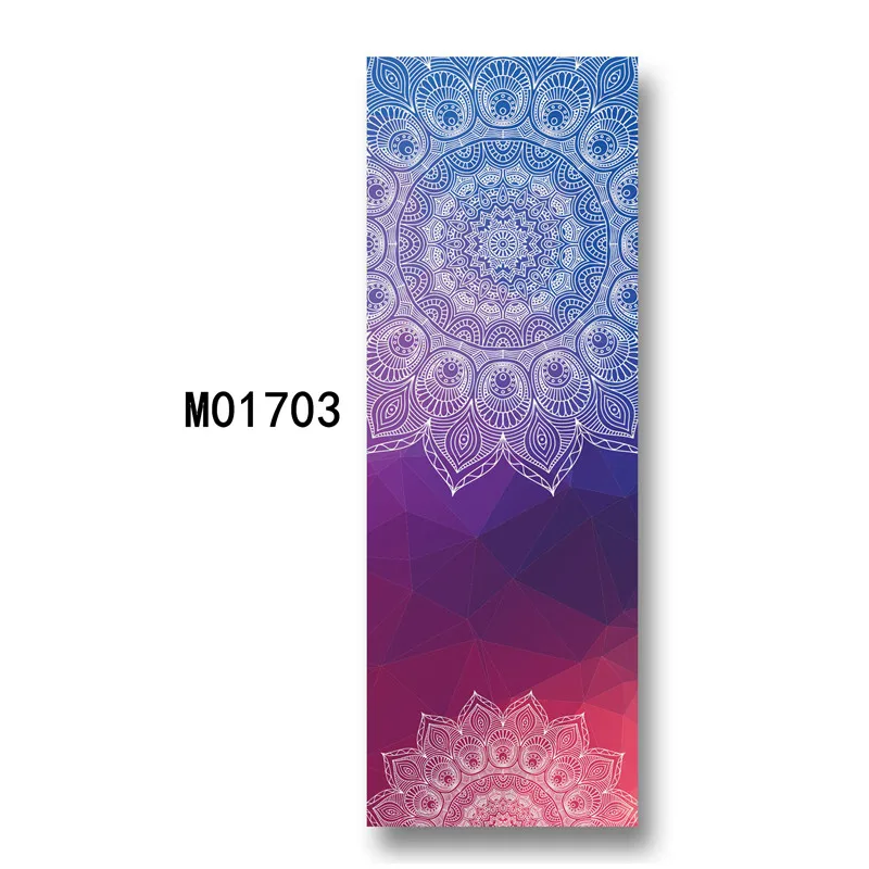 Fitness Yoga Mat Microfiber Print Pattern Foldable Portable Pilates Yoga Towel Soft Anti-slip Indoor Outdoor Sports Mat Gym Mat