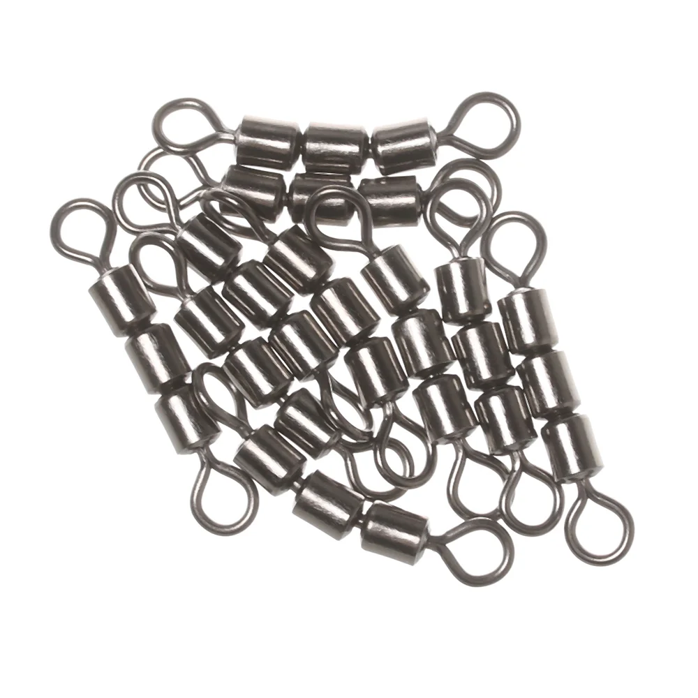 10Pcs Stainless Steel Triple Rolling Bearing Portable Corrosion Resistant Lightweight Durable Quick Connect Safe Fishing Swivels