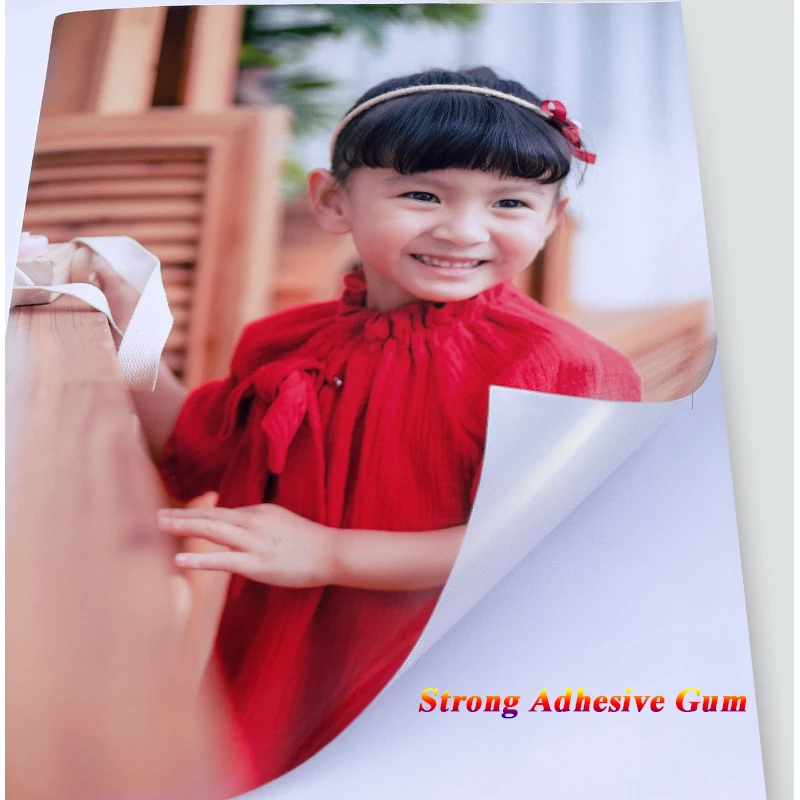 A4 PET Crystal Photo Paper High Glossy Adhesive  Back Glue Sticker 20 Sheets InkjetPrinting Bus Card