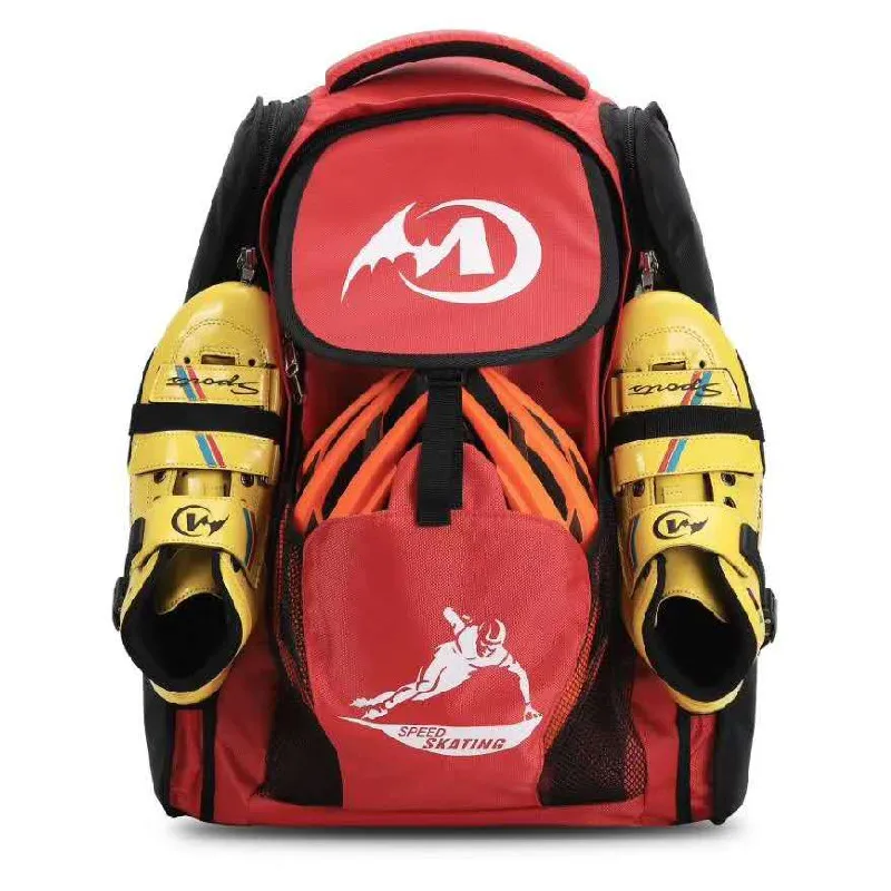 Speed Skate Backpack Original MCGALA Inline Speed Skating Bag for Competition Travel Speed Skates Shoes Container 4X110mm 3X125