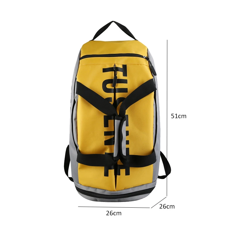 Large Capacity Yoga Fitness Bag Gym Bags Dry Wet Separation Pack Swimming Backpack with Shoe Compartment Fashion Backpack Y046