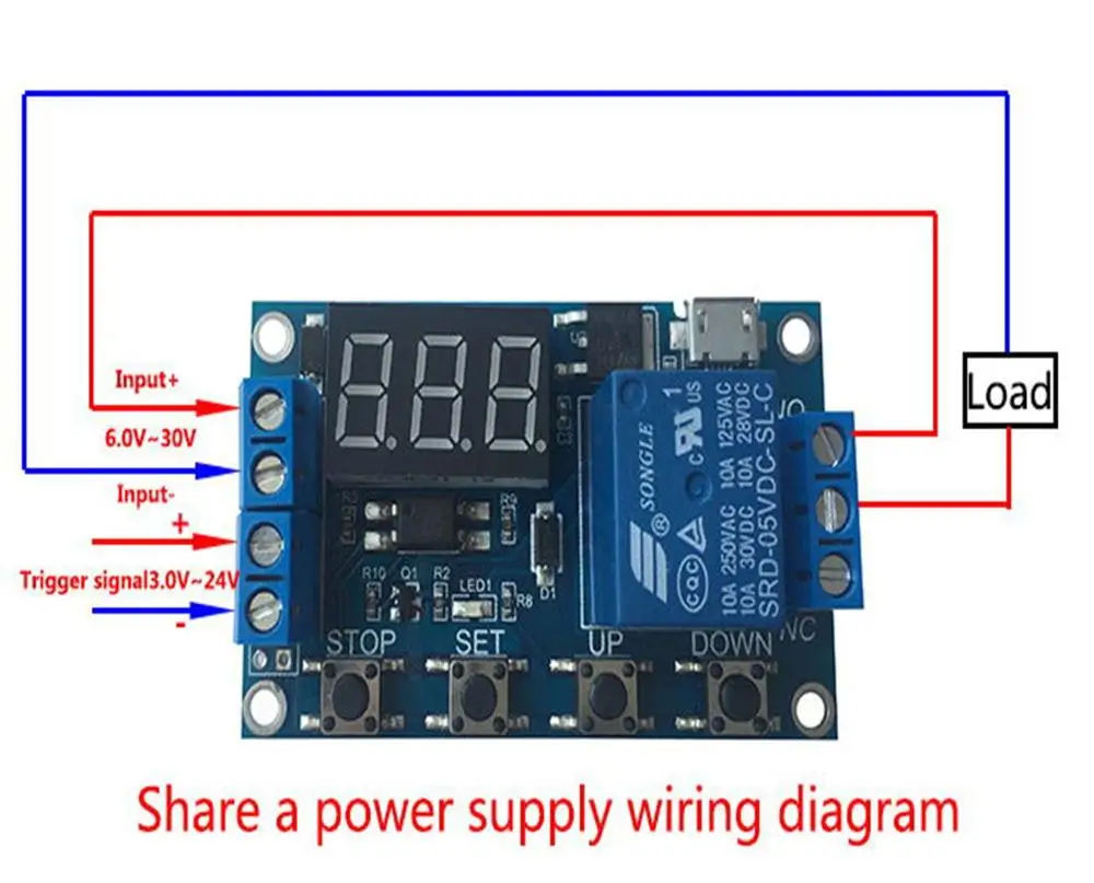 Smart Electronics DC 5V Micro USB Power relè di ritardo regolabile modulo di controllo Timer interruttore di ritardo Trigger
