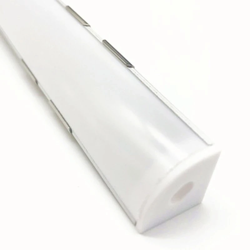 1-30 szt. 0.5 metr Lange 45 Graden Hoek aluminiowy Profiel Voor 12 Mm rasa 5050 5630 7020 Led hard Licht Strip Zacht Licht Strip